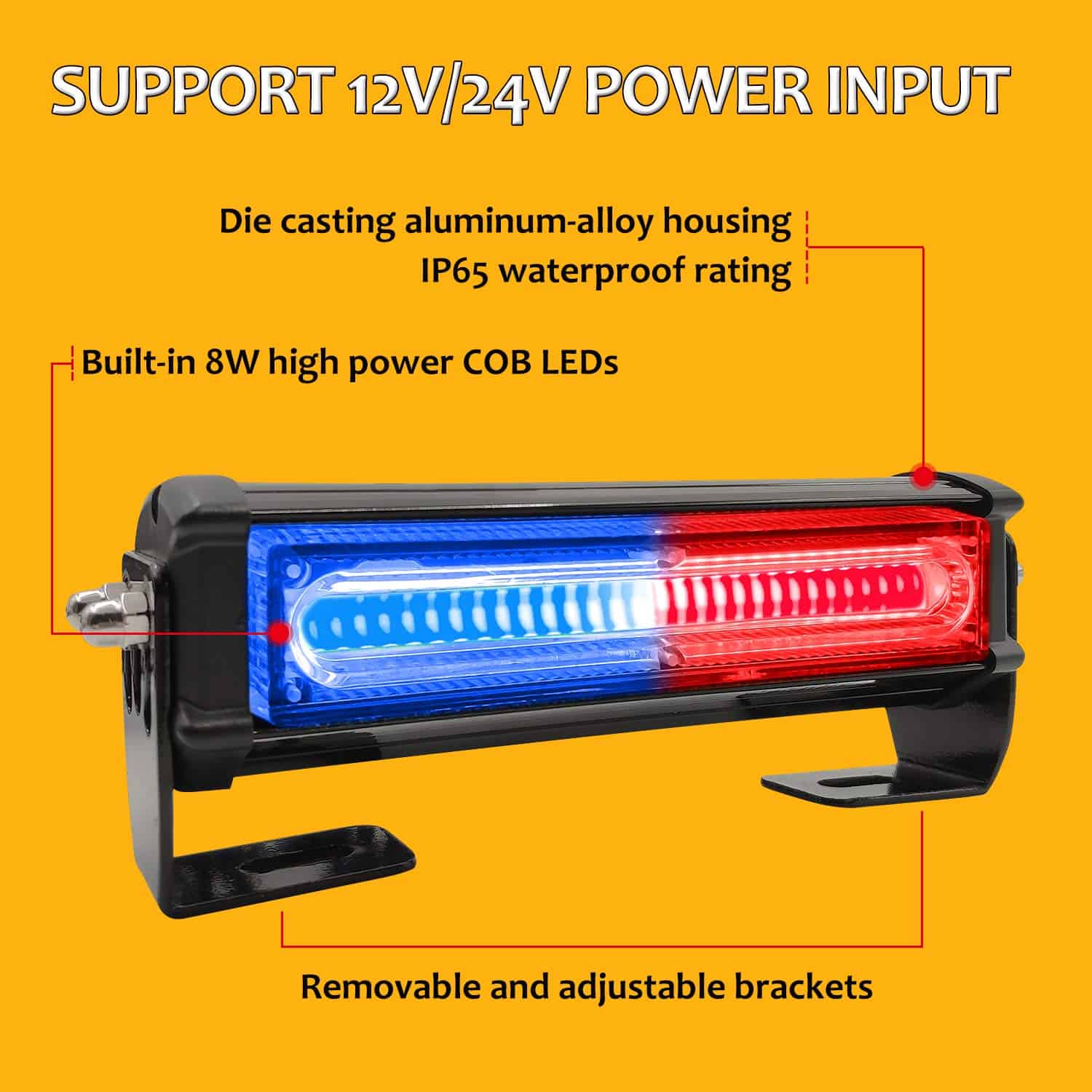 Luces de Emergencia Estroboscópicas para -Azul Rojo - Imagen 5