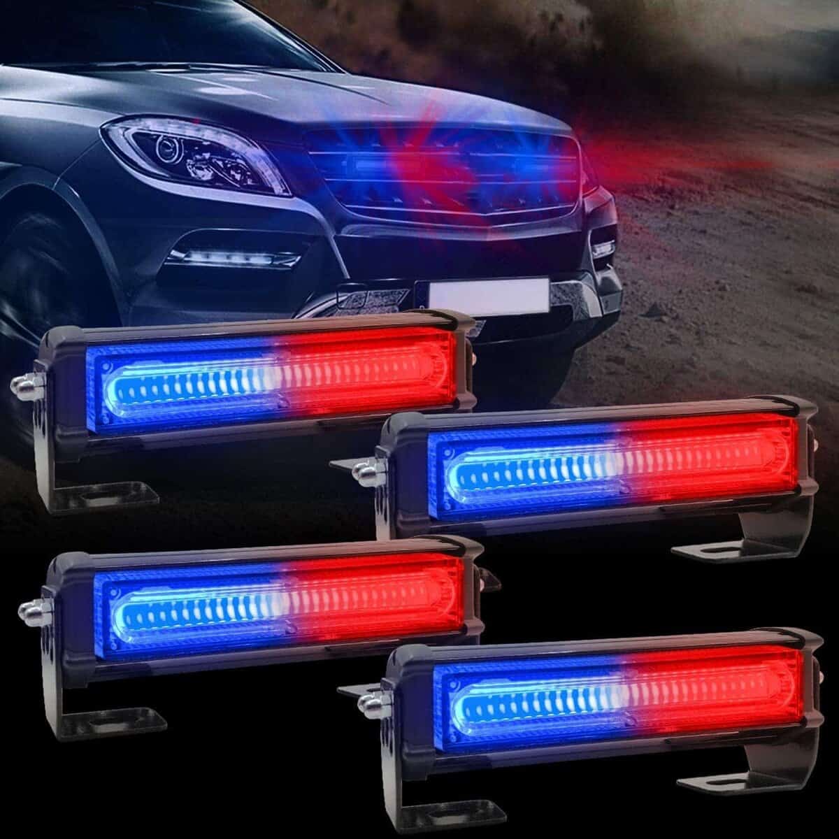 Luces de Emergencia Estroboscópicas para -Azul Rojo