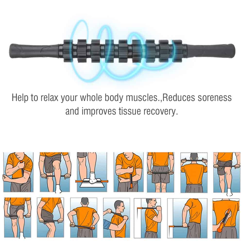 Rodillo de masaje 9 engranajes KEENSO para deportes, yoga, - Imagen 7