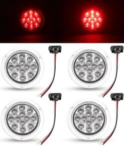 Juego de 4 luces traseras redondas para remolque de 4