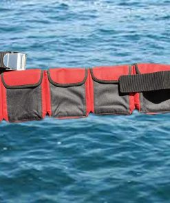 Cinturón de peso para buceo AKM (rojo, grande)