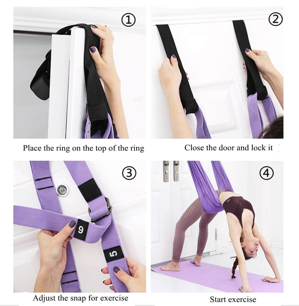 TOCO FREIDO Waist Back Leg Stretch Strap/Yoga Fitness Band, - Imagen 6