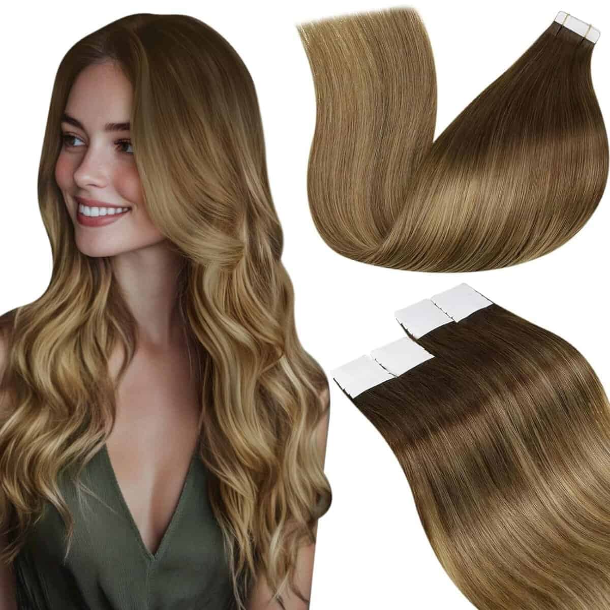 Extensiones de Cabello LaaVoo Tape in Human Hair Balayage
