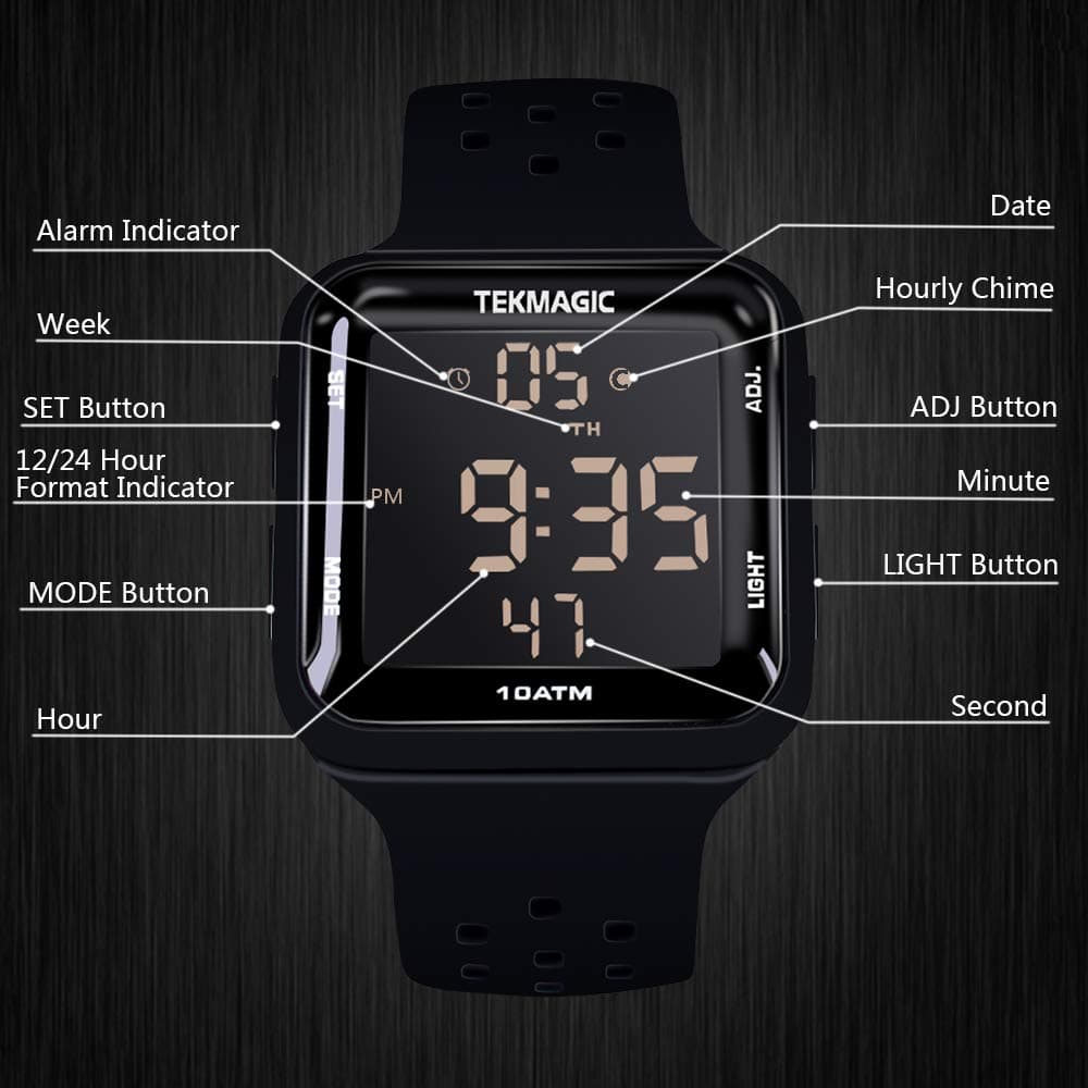 Reloj de Buceo TEKMAGIC Resistente al -Negro - Imagen 10