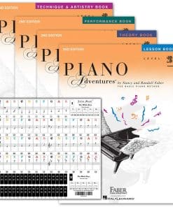 Conjunto de aprendizaje Piano Adventures Level 2B de Nancy