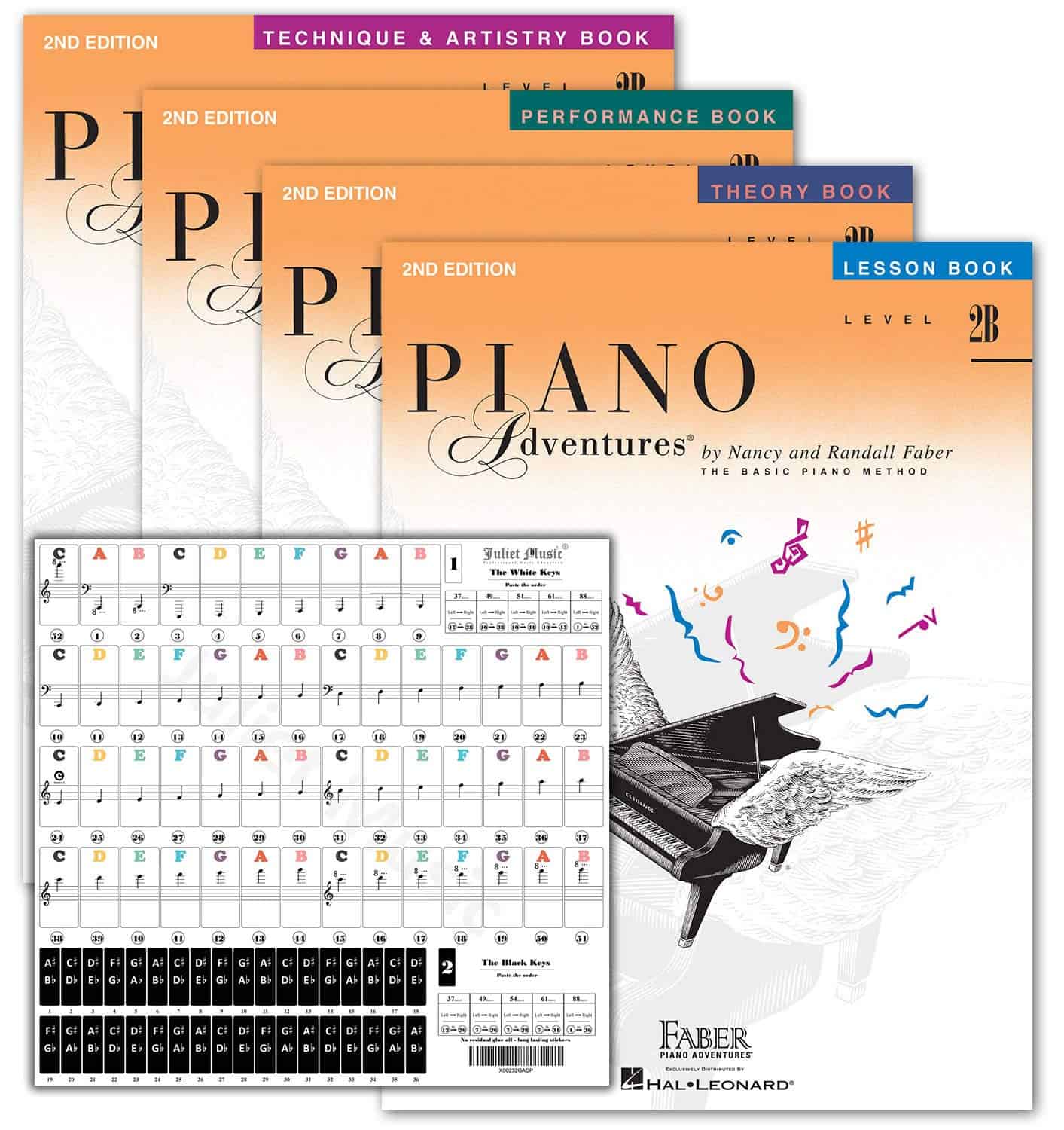 Conjunto de aprendizaje Piano Adventures Level 2B de Nancy
