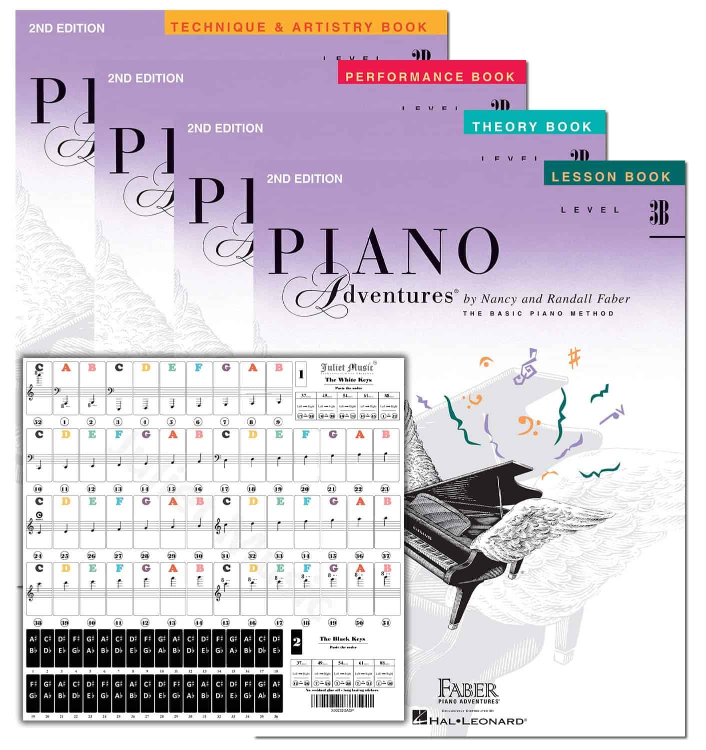Set de aprendizaje Piano Adventures Level 3B por Nancy