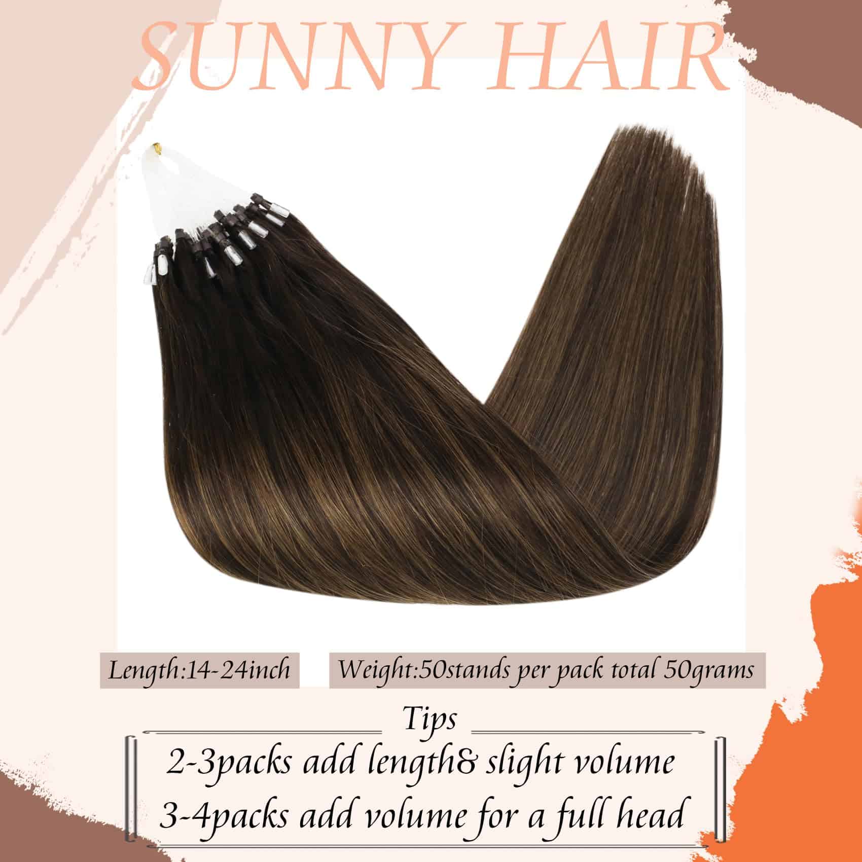 Extensiones de Cabello Sunny Hair Microlink Pelo Humano - Imagen 3