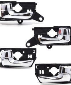 Juego de 4 manijas cromadas interiores delanteras y