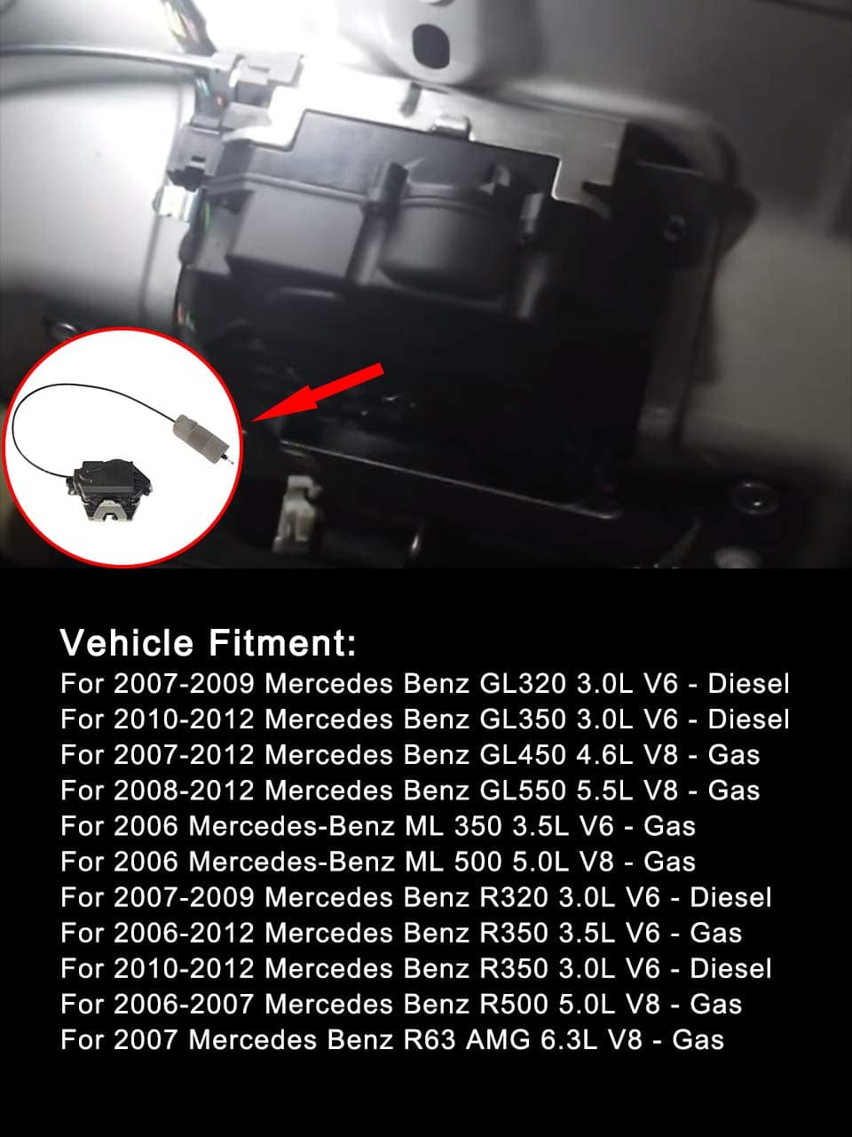 Actuador de Bloqueo de Maletero para Mercedes-Benz GL320 - Imagen 3