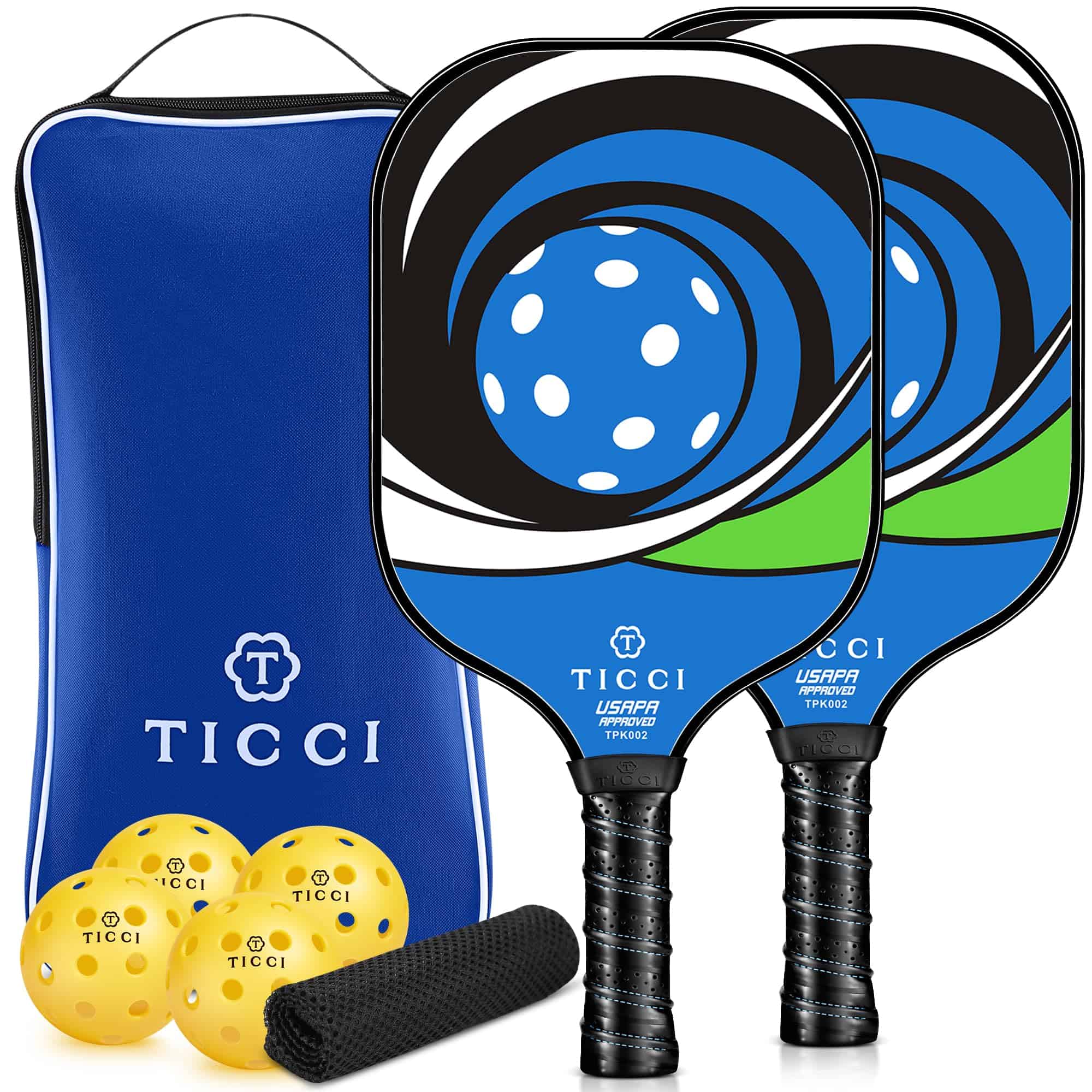 Juego de 2 palas de pickleball T TICCI, aprobadas por