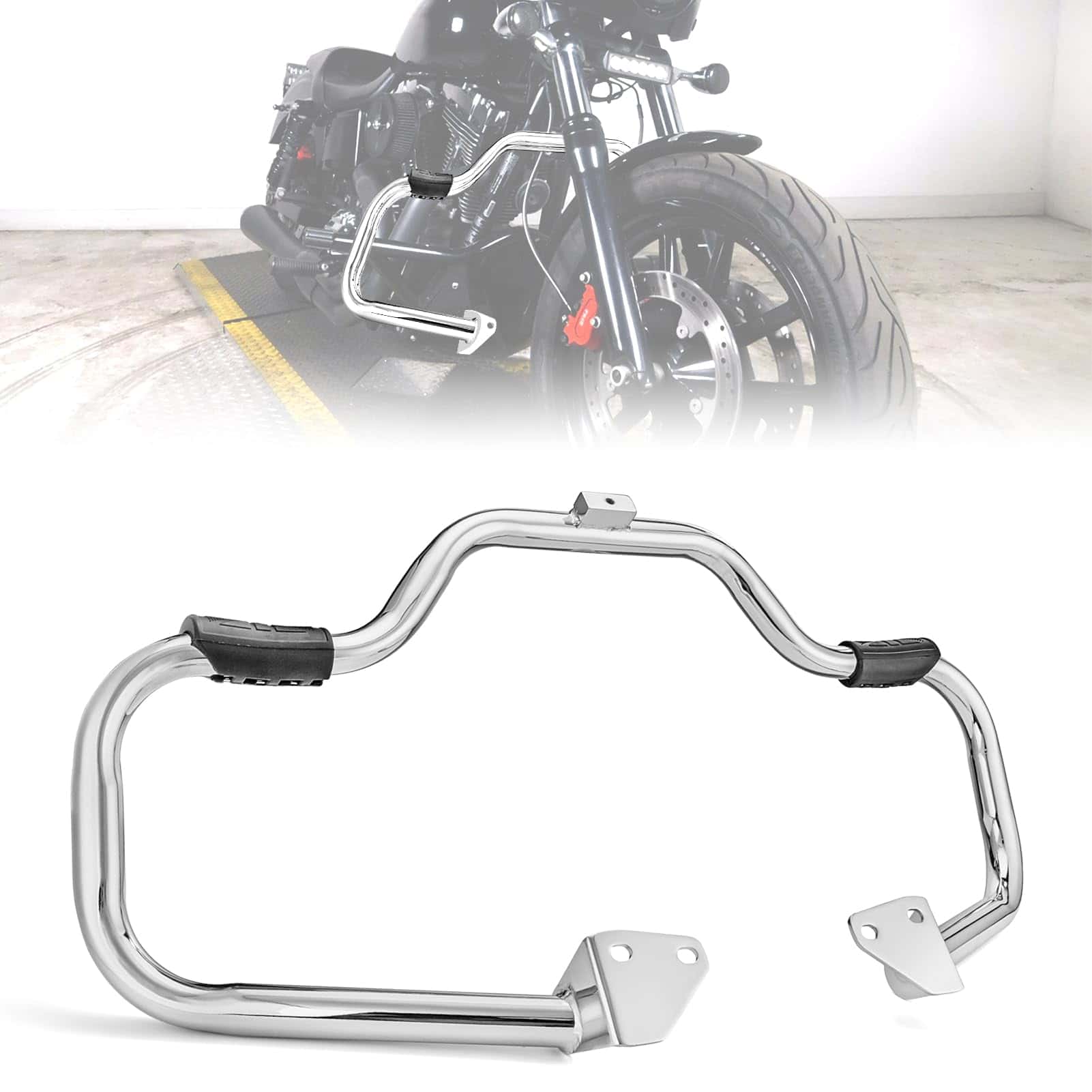 Wsays Protectores de Motor Mustache para Harley Dyna Fat