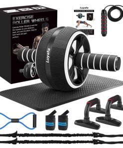 Rueda Abdominal, Kit de 10-en-1 con Bandas de Resistencia,