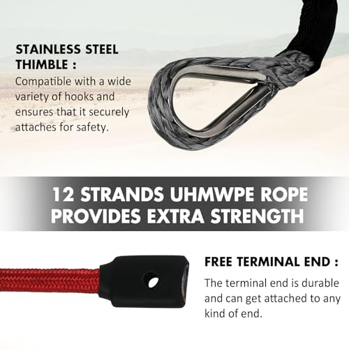 Cuerda Sintética STEGODON, 3/8" x100ft 23809LBS Cuerda de - Imagen 6