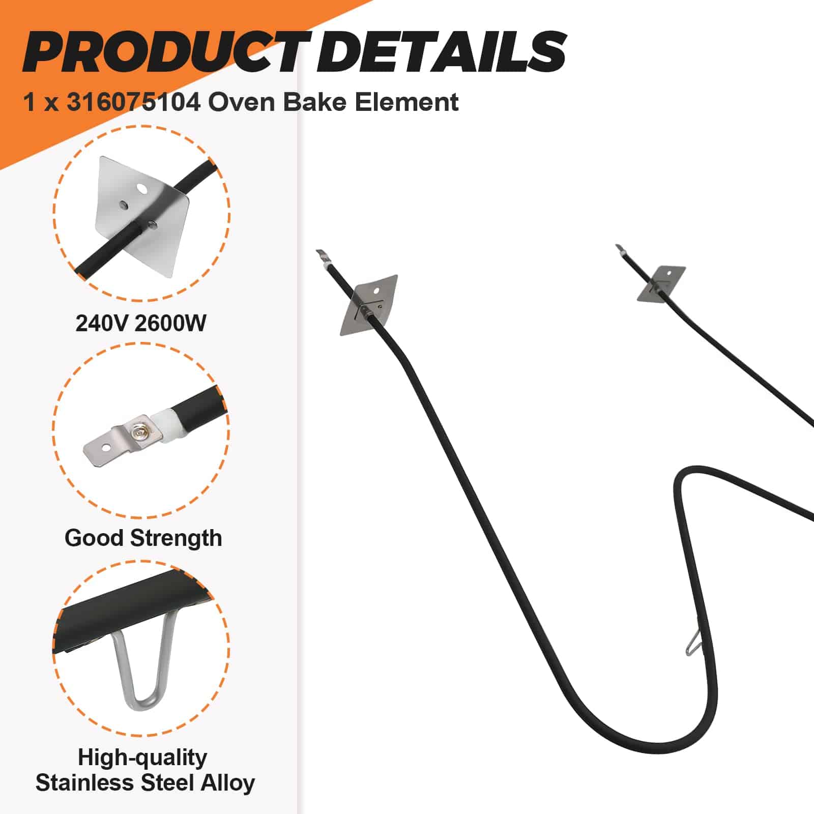 Elemento de Calefacción para Horno 316075103 316075104 para - Imagen 4