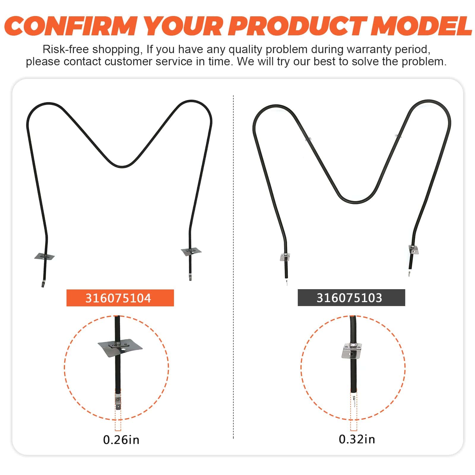 Elemento de Calefacción para Horno 316075103 316075104 para - Imagen 3