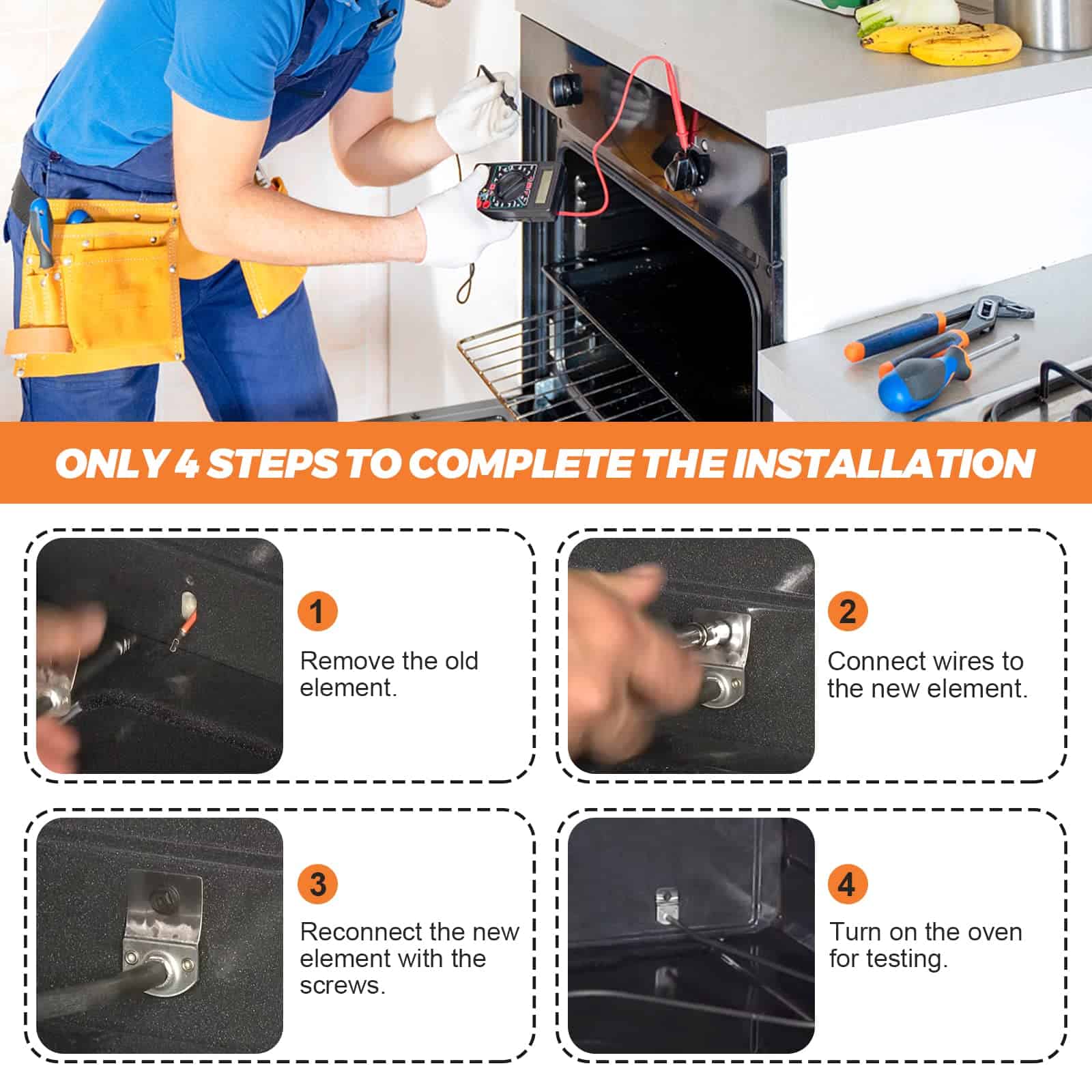 Elemento de Calefacción para Horno 316075103 316075104 para - Imagen 7