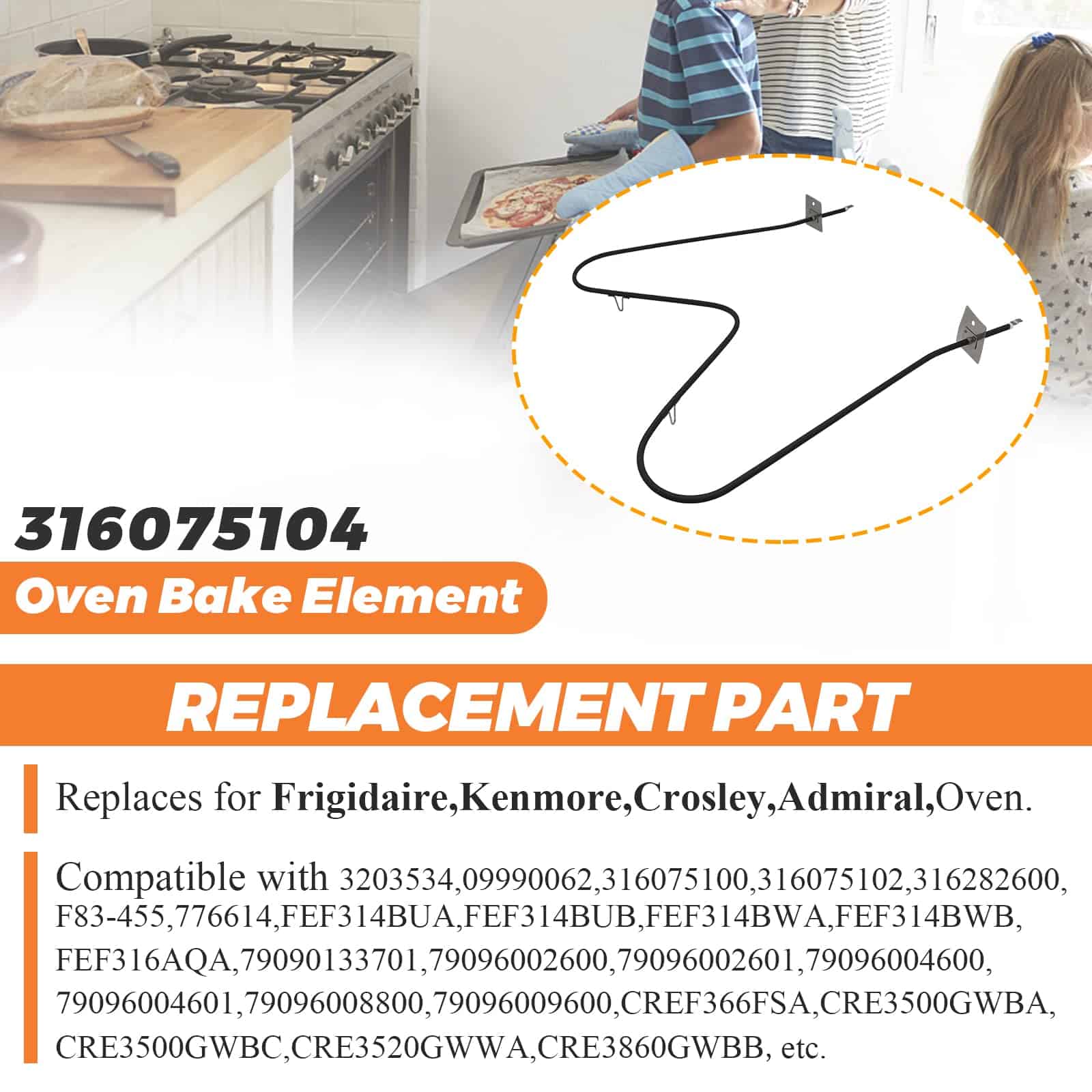 Elemento de Calefacción para Horno 316075103 316075104 para - Imagen 8