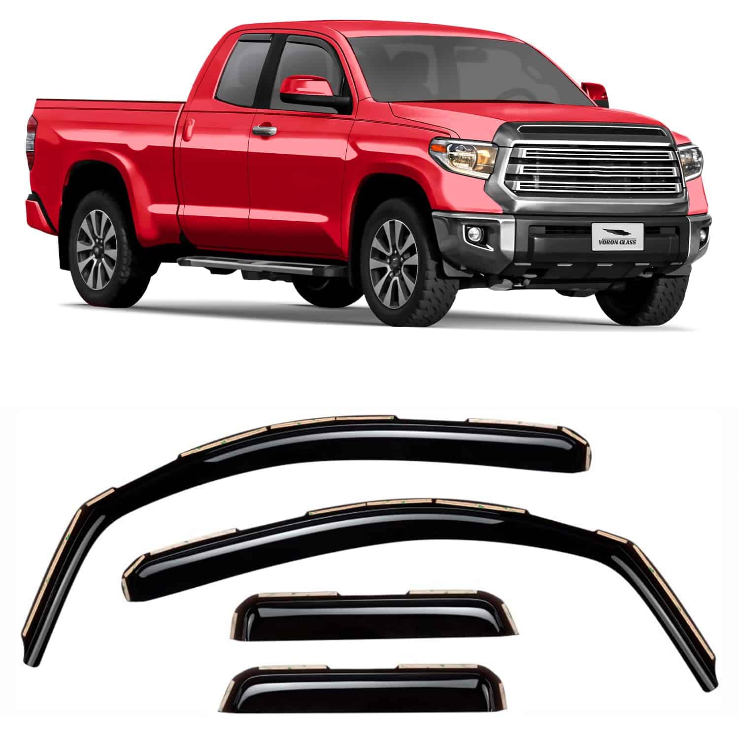 Deflectores de lluvia in-Channel extra duraderos Voron