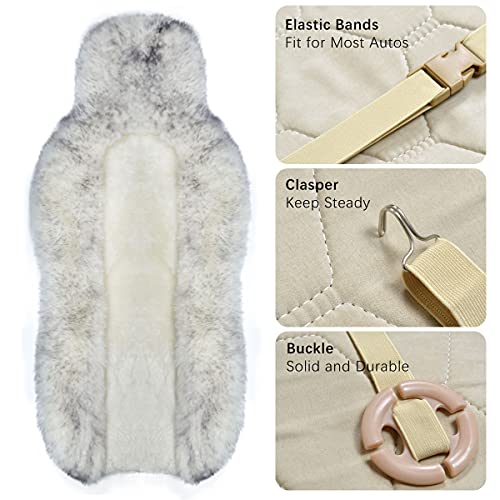 Fundas de Asiento de Coche de Piel de Oveja Universal - Imagen 5