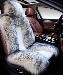 Fundas de Asiento de Coche de Piel de Oveja Universal