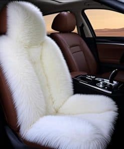 Funda de Asiento de Piel de Oveja Universal, Fácil de