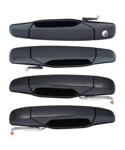 Manijas de puerta exteriores negras 4 piezas