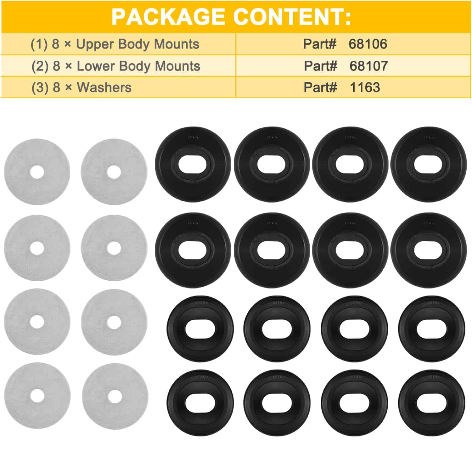 Kit de bujes para montaje de carrocería y cabina Bonbo - Imagen 5
