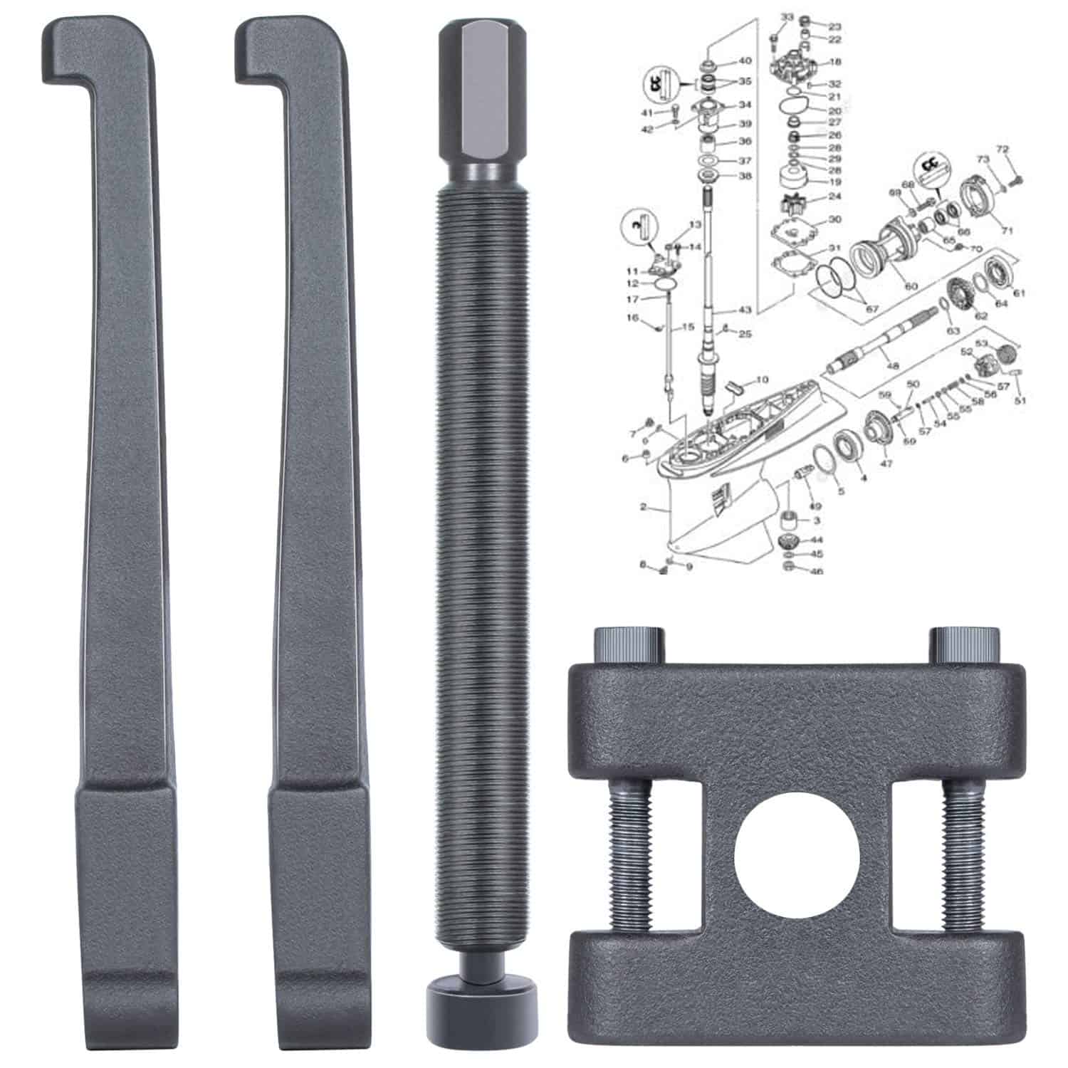 Extractor de Porta Cojinetes Inferiores para Yamaha Johnson - Imagen 8