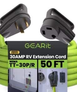 Cable de extensión de 30 amperios GEARit para RV y auto,