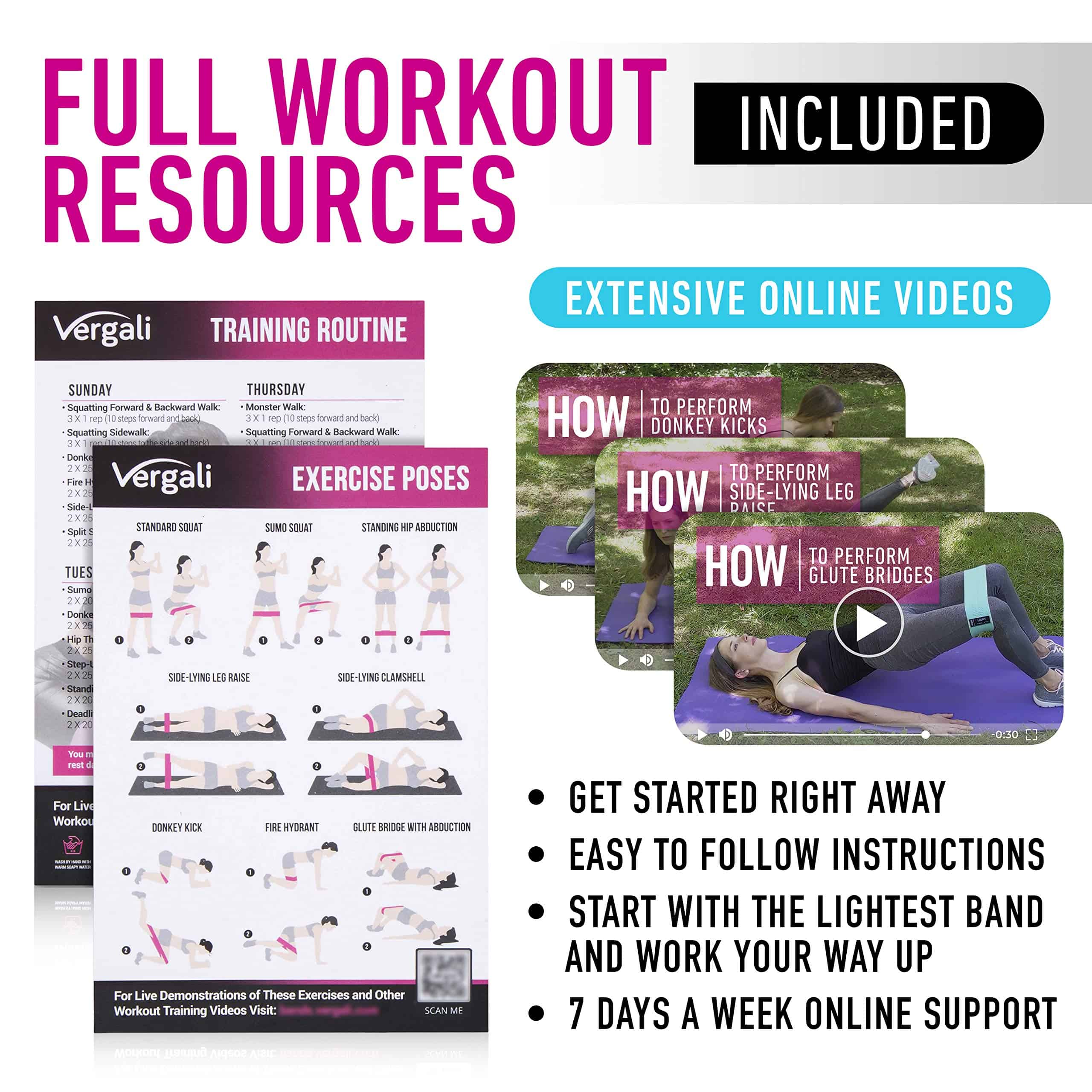 4 Bandas de Ejercicio de Tela para Glúteos para Mujeres y - Imagen 5