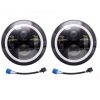 DOT 2pcs 7inch Round Headlights High Low Beam With White