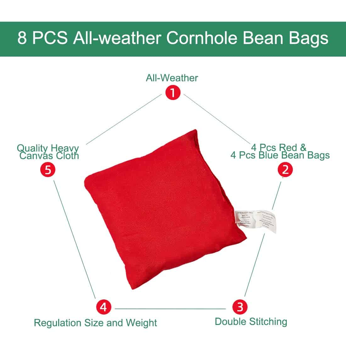 Juego de tableros de cornhole de madera ApudArmis 3x2Ft, - Imagen 8