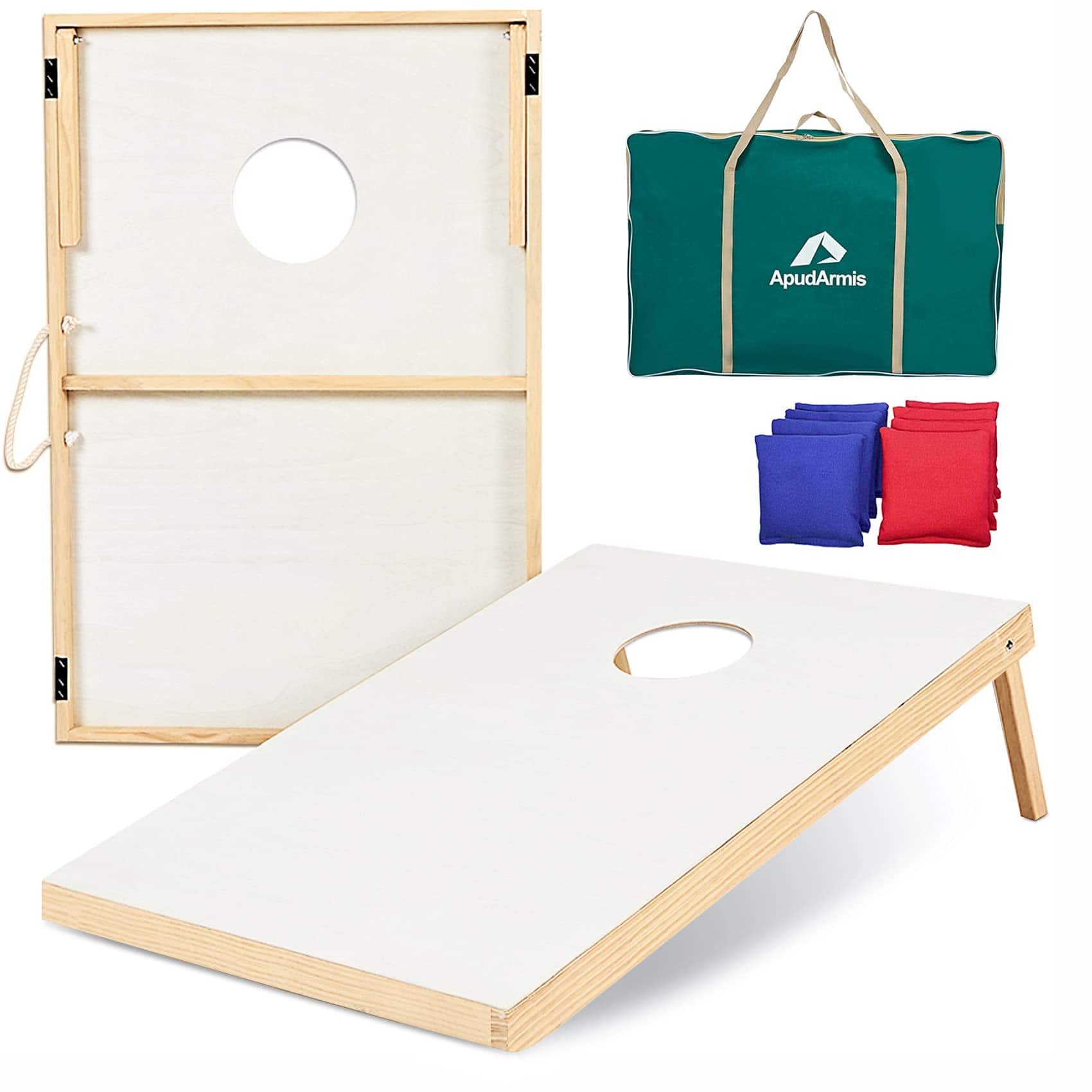 Juego de tableros de cornhole de madera ApudArmis 3x2Ft,
