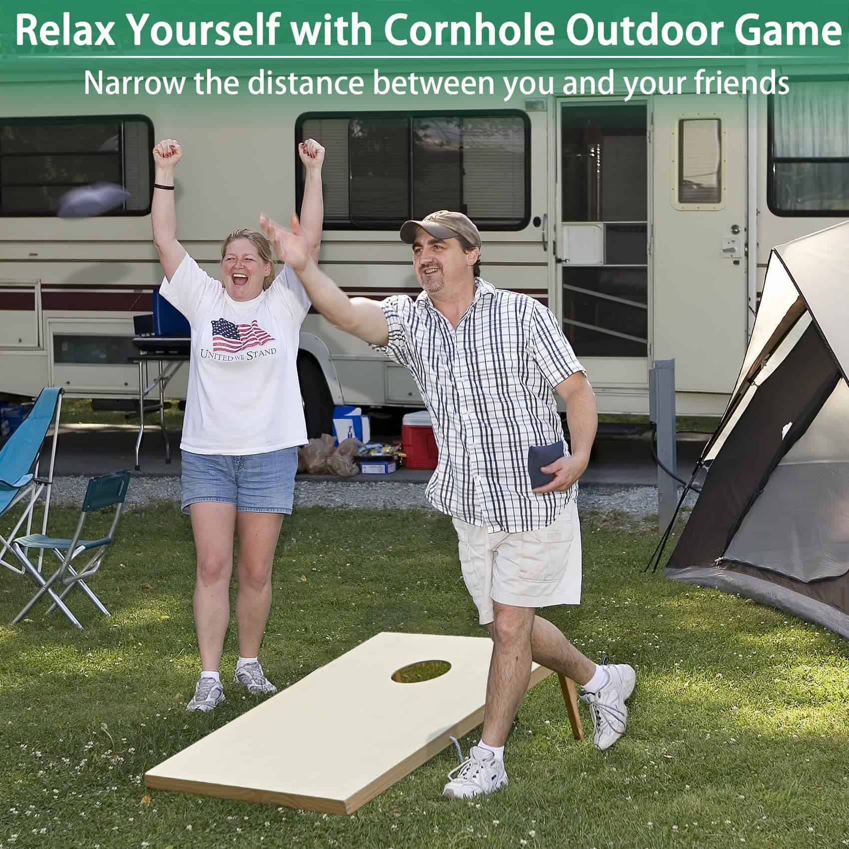 Juego de tableros de cornhole de madera ApudArmis 3x2Ft, - Imagen 5