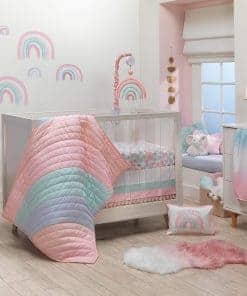 Set de Ropa de Cama para Cuna de Bebé de 5 Piezas en Tonos