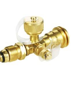 MCAMPAS Conector en T de Latón Propano con Adaptador de 4