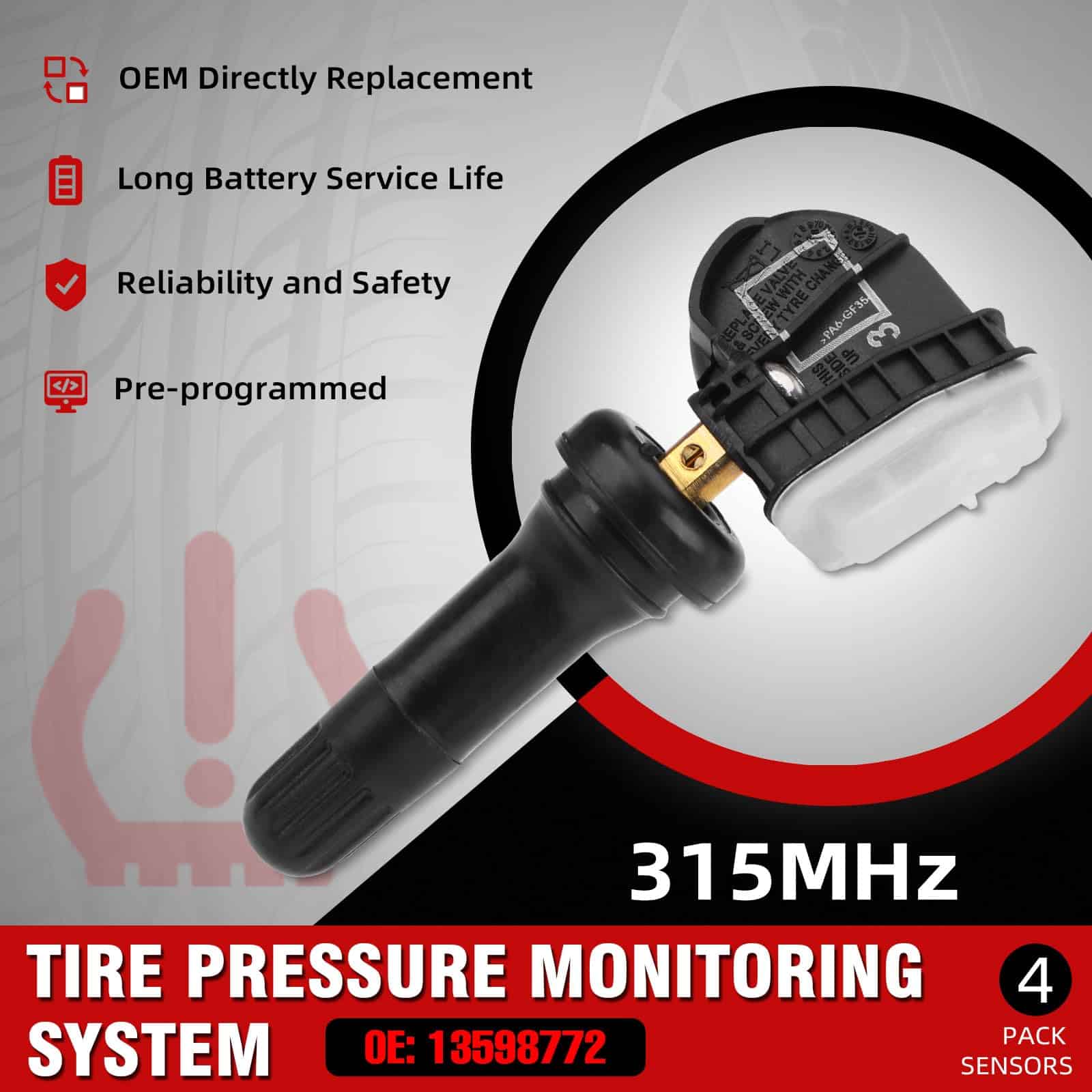 13598772 Sensores de Monitoreo de Presión de Neumáticos - Imagen 3