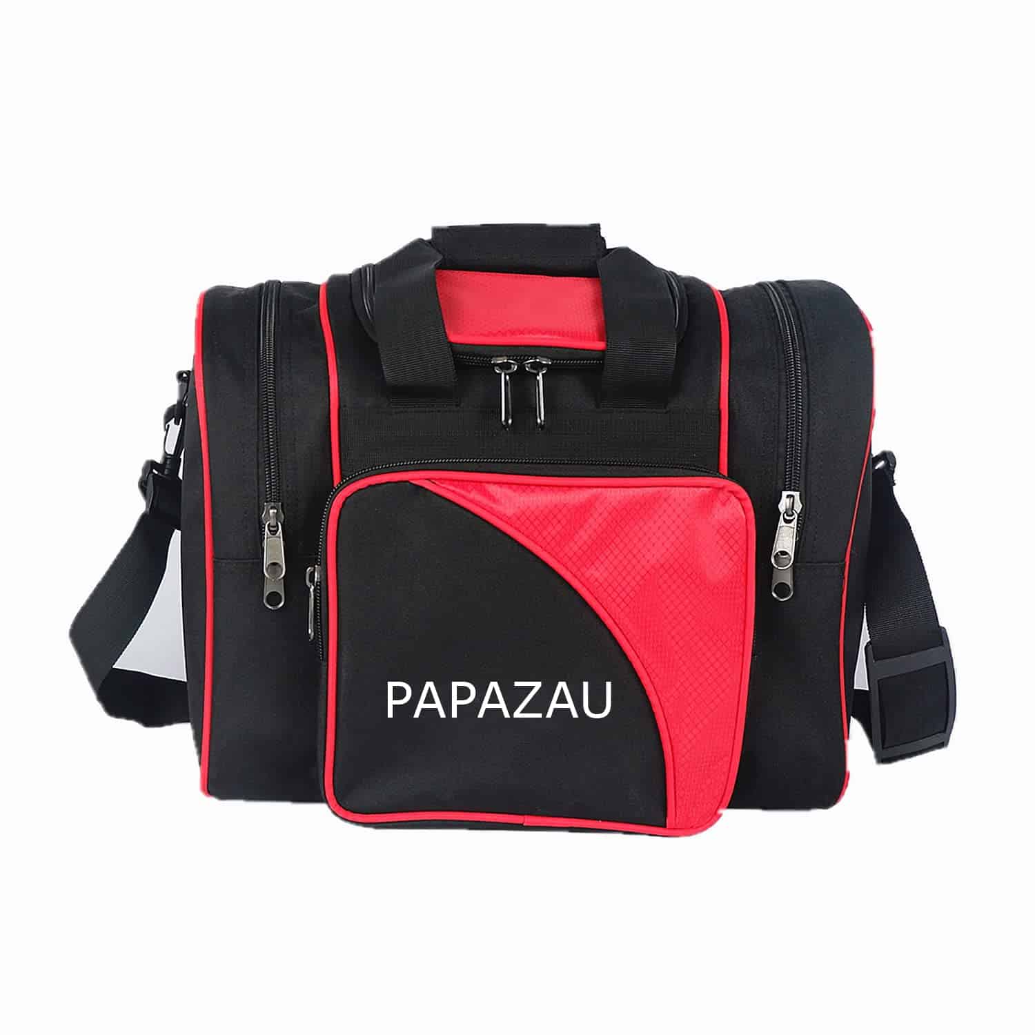 Bolso de bolos PAPAZAU para una sola bola - -Negro/Rojo