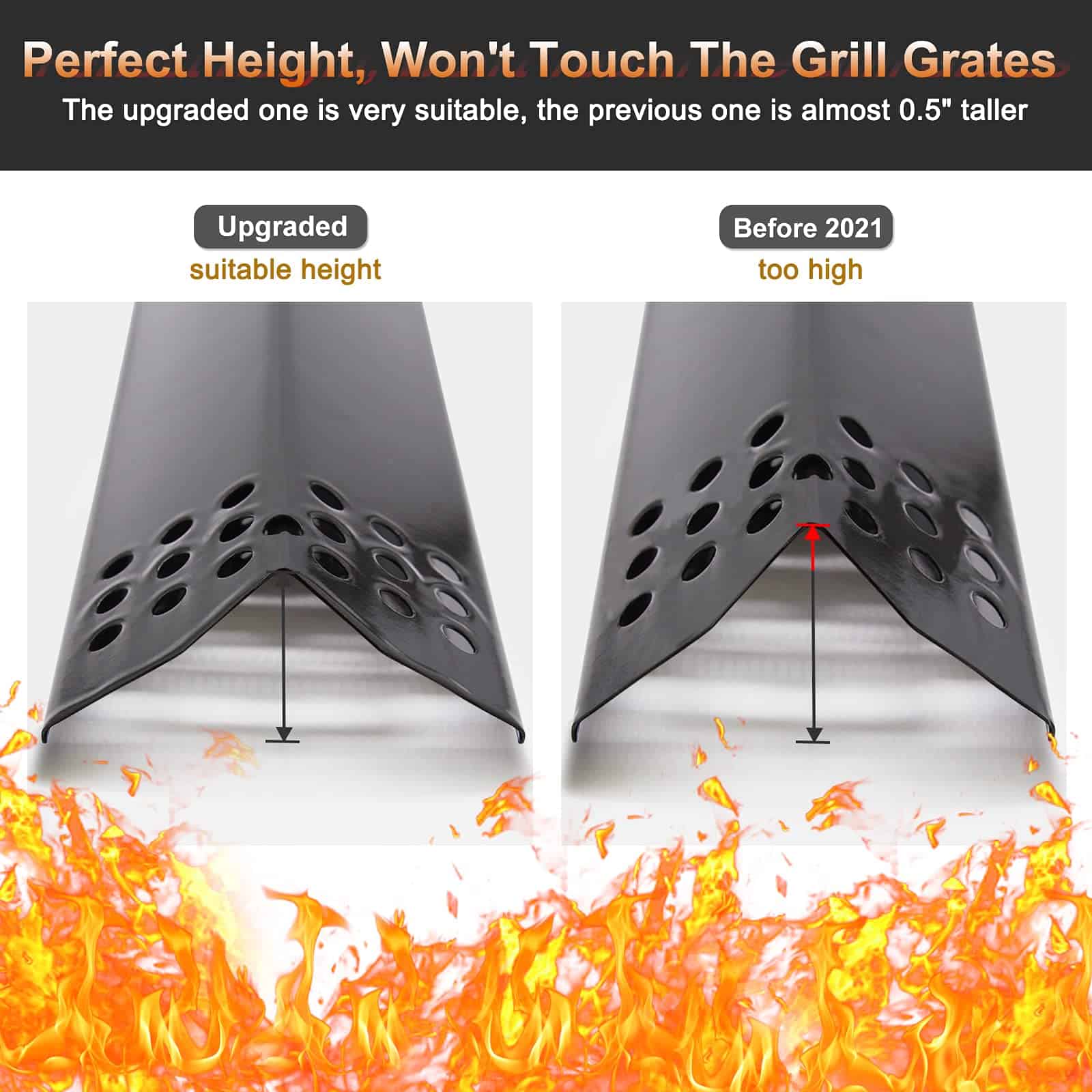 Set de 5 Protectores de Llamas para Parrilla Nexgrill - Imagen 4