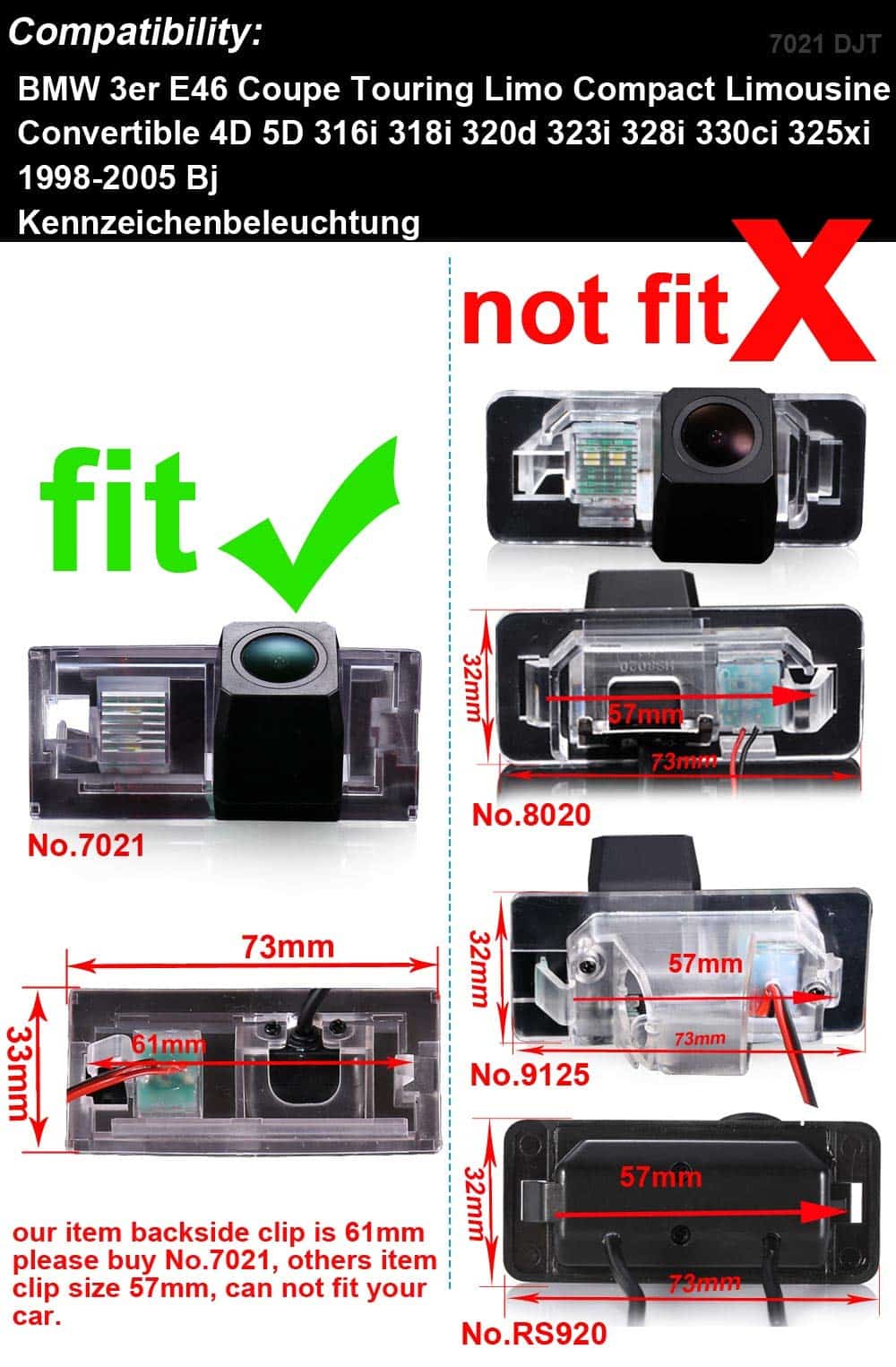 Cámara de visión trasera de estacionamiento de respaldo HD - Imagen 4