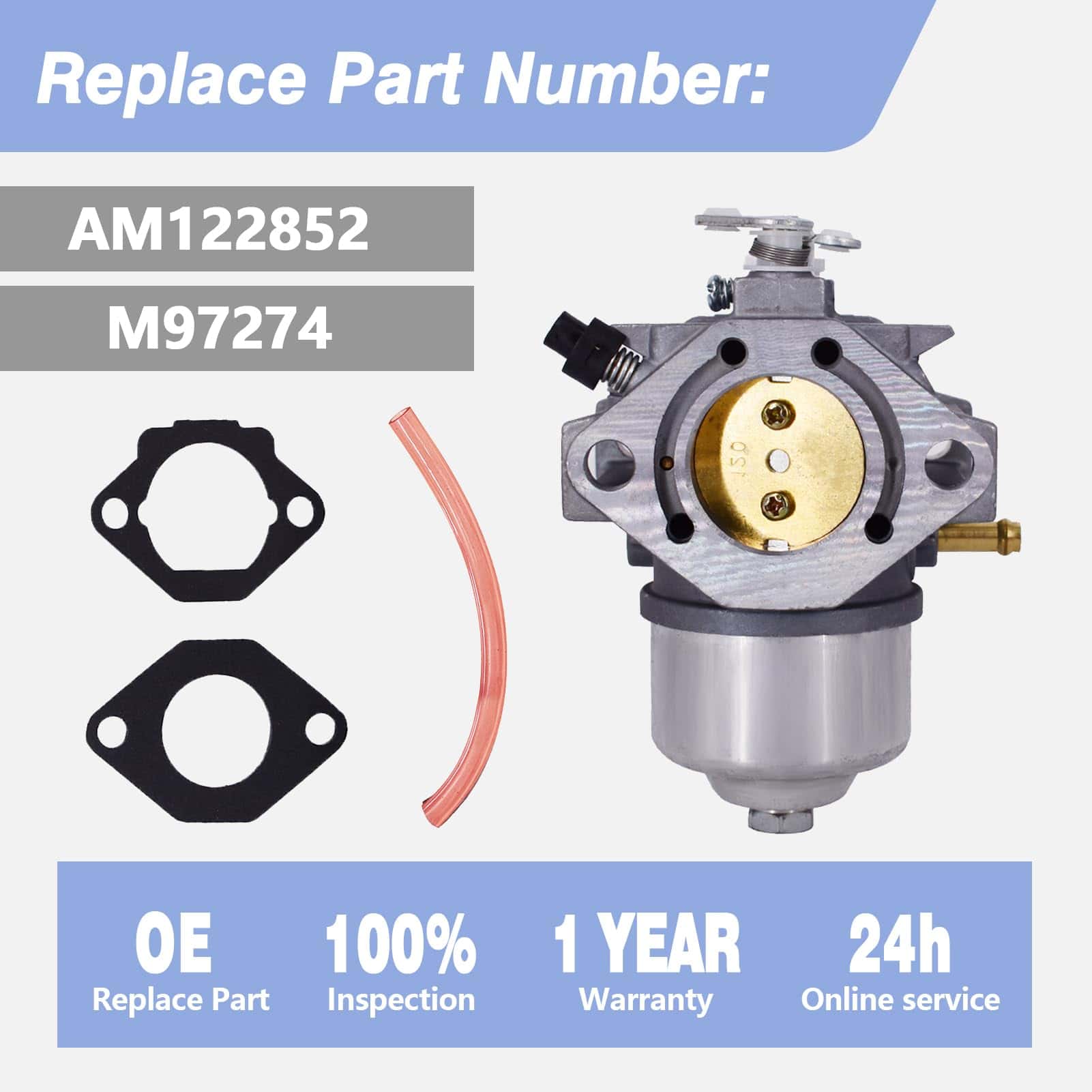 Carburador 15003-2296 Compatible con John Deere 180 185 260 - Imagen 4