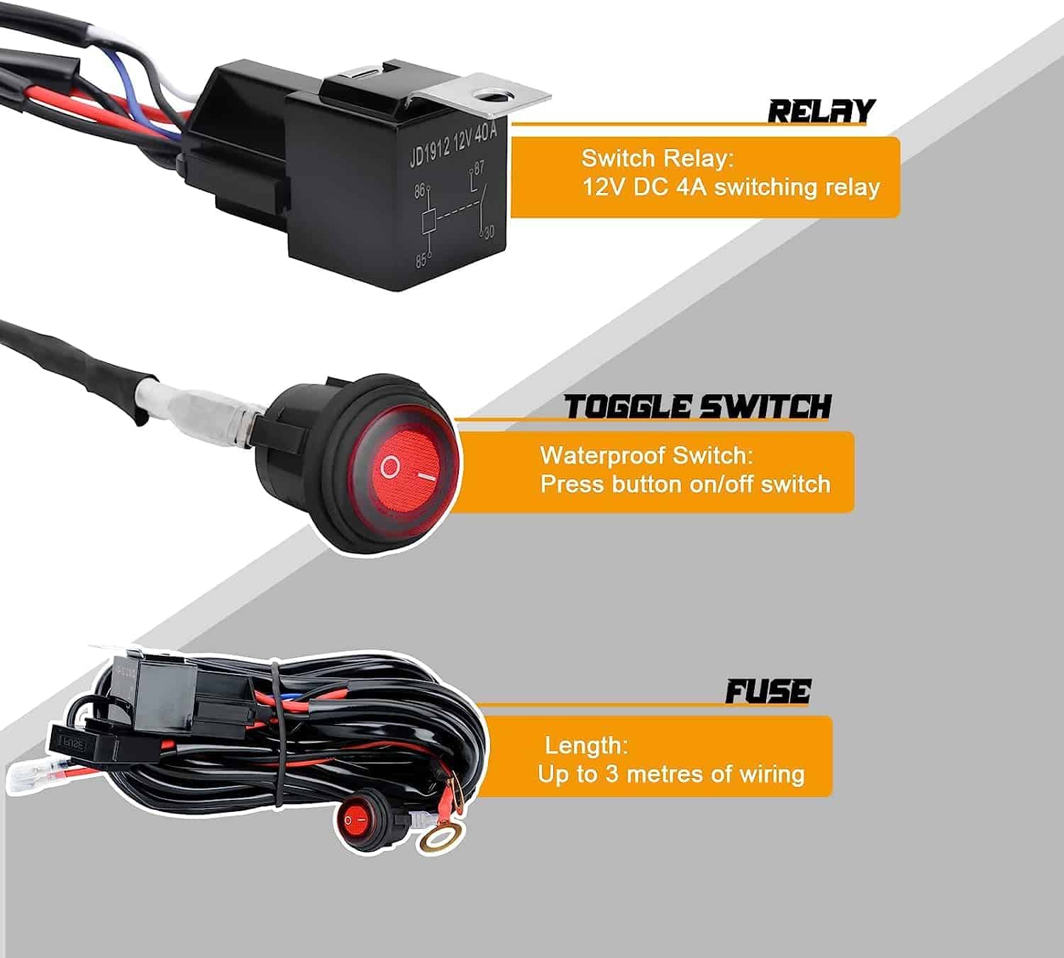 Luces antiniebla para motocicleta Falconstar, 2 luces LED - Imagen 7