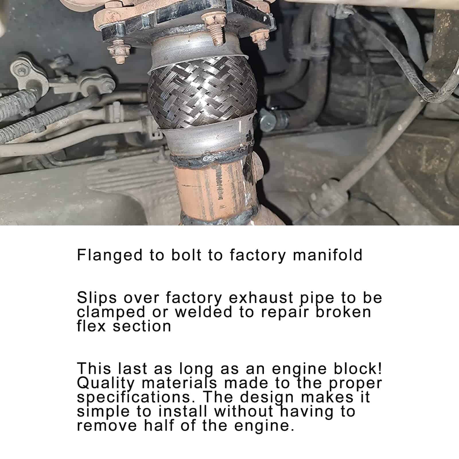 Acoplador de Escape de Tubo de Reparación Flexible con - Imagen 6