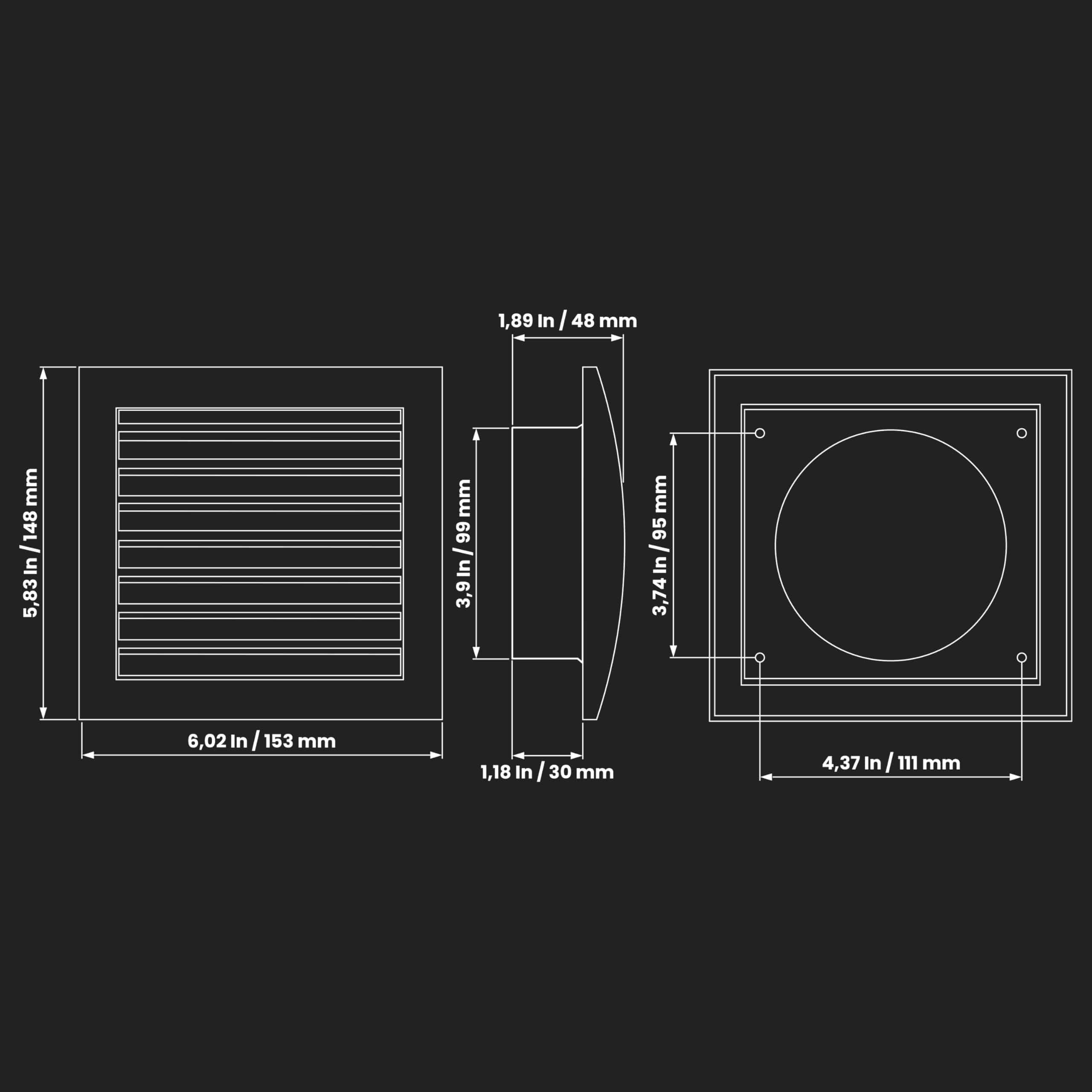 Campana de escape de carbón 4 pulgadas con pantalla - Imagen 3