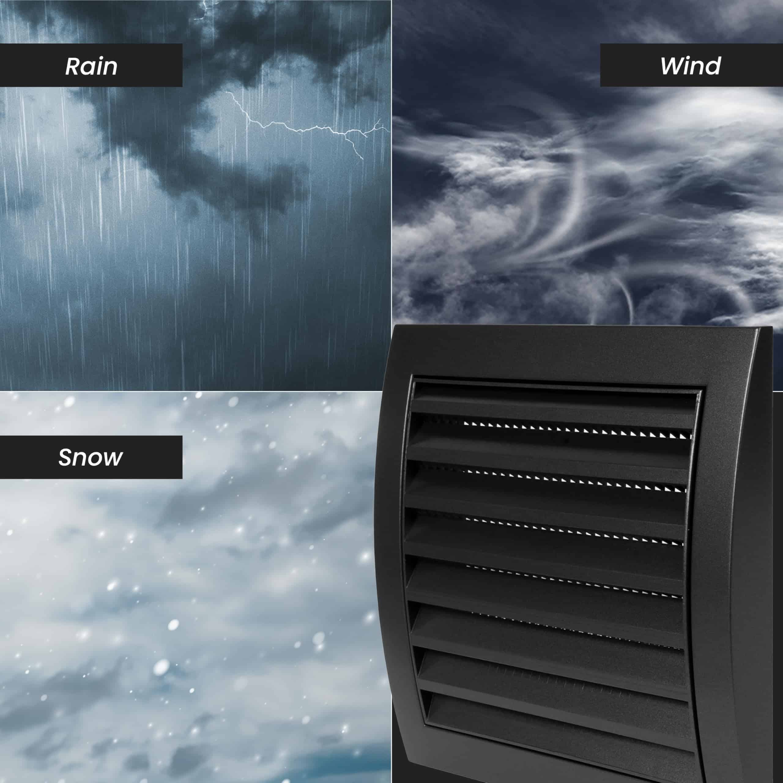 Campana de escape negra de 6 pulgadas -Negro con brida - Imagen 6