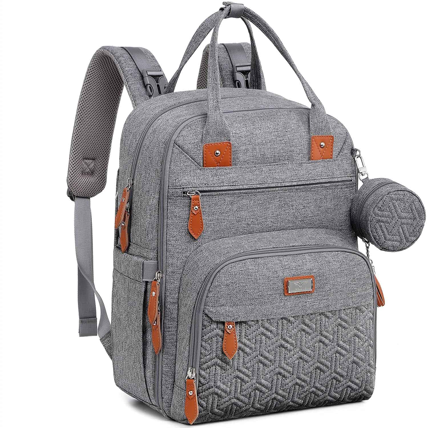 Mochila de pañales, bolsas unisex para bebés con cambiador,