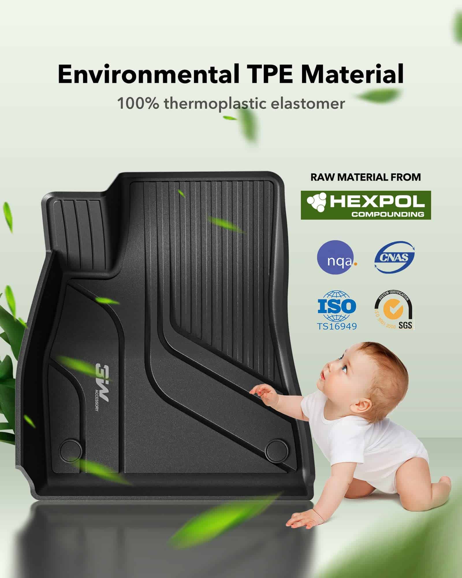 Tapetes de Piso de TPE Todo Clima 3W - Juego Completo de - Imagen 7