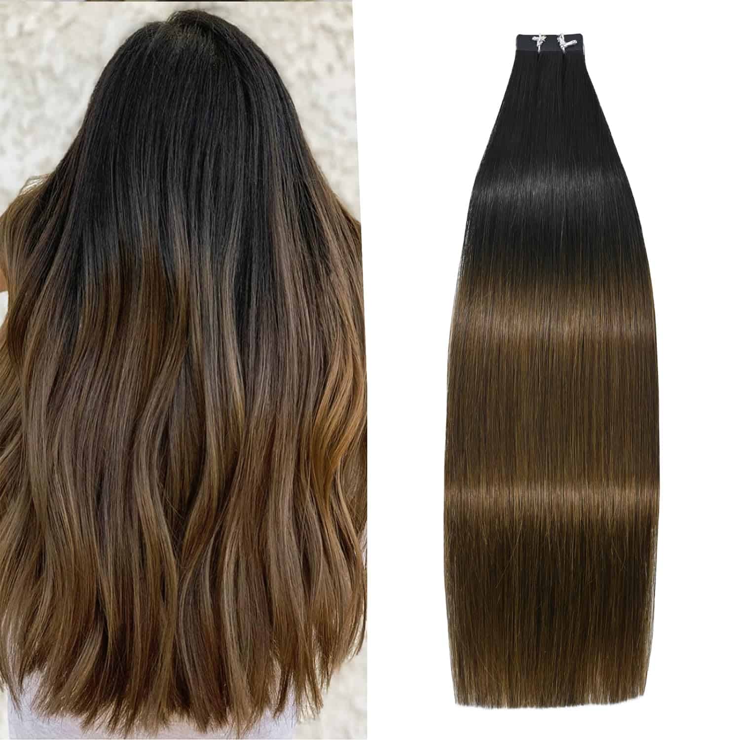 WindTouch Extensiones de Cabello en Cinta Balayage Negro
