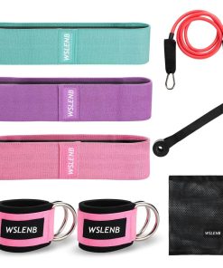 Conjunto de 8 bandas de resistencia WSLENB para piernas y